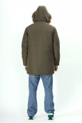 Купить Парка мужская зимняя с мехом коричневого цвета 2260K, фото 21