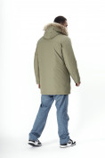 Купить Парка мужская зимняя с мехом цвета хаки 2260Kh, фото 4