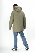 Купить Парка мужская зимняя с мехом цвета хаки 2260Kh, фото 5