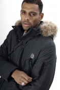 Купить Парка мужская зимняя с мехом темно-серого цвета 2260TC, фото 25