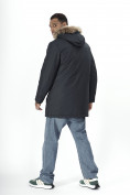 Купить Парка мужская зимняя с мехом темно-серого цвета 2260TC, фото 4