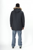 Купить Парка мужская зимняя с мехом темно-серого цвета 2260TC, фото 6