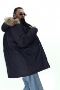 Купить Парка мужская зимняя с мехом темно-синего цвета 2260TS, фото 22