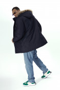 Купить Парка мужская зимняя с мехом темно-синего цвета 2260TS, фото 5