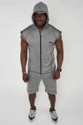 Купить Спортивный костюм летний мужской светло-серого цвета 22610SS, фото 13