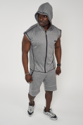 Купить Спортивный костюм летний мужской светло-серого цвета 22610SS, фото 14