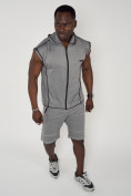 Купить Спортивный костюм летний мужской светло-серого цвета 22610SS, фото 15
