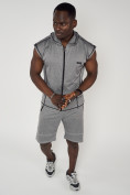 Купить Спортивный костюм летний мужской светло-серого цвета 22610SS, фото 16