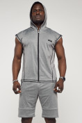 Купить Спортивный костюм летний мужской светло-серого цвета 22610SS, фото 8