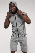 Купить Спортивный костюм летний мужской светло-серого цвета 22610SS, фото 9