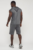 Купить Спортивный костюм летний мужской серого цвета 22610Sr, фото 4