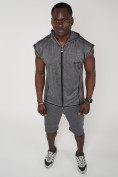 Купить Спортивный костюм летний мужской серого цвета 22610Sr, фото 9