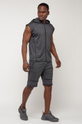Купить Спортивный костюм летний мужской темно-серого цвета 22610TC, фото 2