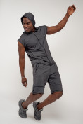 Купить Спортивный костюм летний мужской темно-серого цвета 22610TC, фото 6