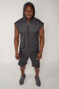 Купить Спортивный костюм летний мужской темно-серого цвета 22610TC, фото 8