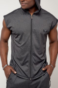 Купить Спортивный костюм летний мужской темно-серого цвета 22610TC, фото 12
