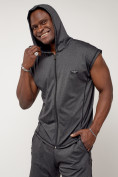 Купить Спортивный костюм летний мужской темно-серого цвета 22610TC, фото 13