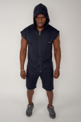 Купить Спортивный костюм летний мужской темно-синего цвета 22610TS, фото 10
