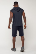 Купить Спортивный костюм летний мужской темно-синего цвета 22610TS, фото 4