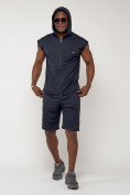 Купить Спортивный костюм летний мужской темно-синего цвета 22610TS, фото 5