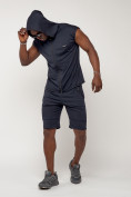 Купить Спортивный костюм летний мужской темно-синего цвета 22610TS, фото 6