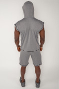 Купить Спортивный костюм летний мужской светло-серого цвета 2262SS, фото 10