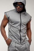 Купить Спортивный костюм летний мужской светло-серого цвета 2262SS, фото 13