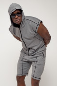 Купить Спортивный костюм летний мужской светло-серого цвета 2262SS, фото 15