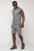 Купить Спортивный костюм летний мужской светло-серого цвета 2262SS, фото 3