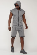 Купить Спортивный костюм летний мужской светло-серого цвета 2262SS, фото 5