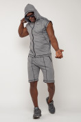 Купить Спортивный костюм летний мужской светло-серого цвета 2262SS, фото 6