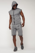 Купить Спортивный костюм летний мужской светло-серого цвета 2262SS, фото 7