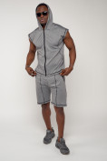 Купить Спортивный костюм летний мужской светло-серого цвета 2262SS, фото 8