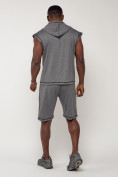Купить Спортивный костюм летний мужской серого цвета 2262Sr, фото 4