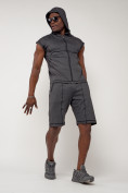 Купить Спортивный костюм летний мужской темно-серого цвета 2262TC, фото 5