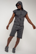 Купить Спортивный костюм летний мужской темно-серого цвета 2262TC, фото 6