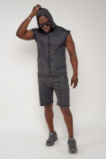 Купить Спортивный костюм летний мужской темно-серого цвета 2262TC, фото 7