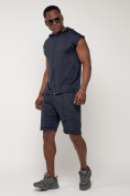 Купить Спортивный костюм летний мужской темно-синего цвета 2262TS, фото 3