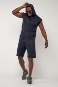 Купить Спортивный костюм летний мужской темно-синего цвета 2262TS, фото 6
