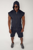 Купить Спортивный костюм летний мужской темно-синего цвета 2262TS, фото 9