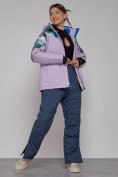 Купить Горнолыжная куртка женская зимняя великан фиолетового цвета 2263F, фото 7