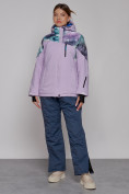 Купить Горнолыжная куртка женская зимняя великан фиолетового цвета 2263F, фото 8