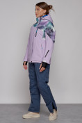 Купить Горнолыжная куртка женская зимняя великан фиолетового цвета 2263F, фото 9