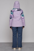 Купить Горнолыжная куртка женская зимняя великан фиолетового цвета 2263F, фото 11
