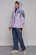 Купить Горнолыжная куртка женская зимняя великан фиолетового цвета 2263F, фото 12