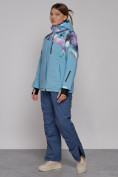 Купить Горнолыжная куртка женская зимняя великан голубого цвета 2263Gl, фото 10