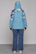 Купить Горнолыжная куртка женская зимняя великан голубого цвета 2263Gl, фото 12