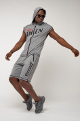 Купить Спортивный костюм летний мужской светло-серого цвета 2264SS, фото 7