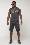 Купить Спортивный костюм летний мужской темно-серого цвета 2264TC, фото 5