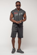 Купить Спортивный костюм летний мужской темно-серого цвета 2264TC, фото 8